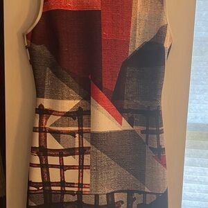 Clover Canyon Abstract Red and Black Mini Dress